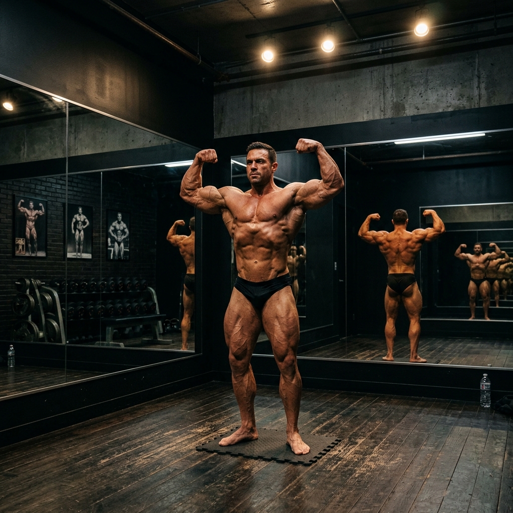 Professional Bodybuilding Posing Room at Bear Biceps Gym Vadodara